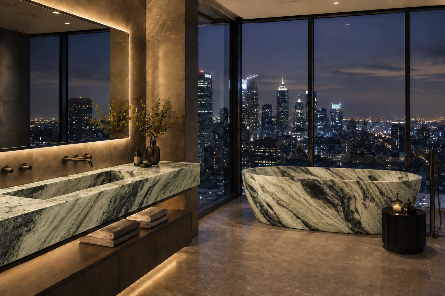 Grande Shangri La Green Marble Basin