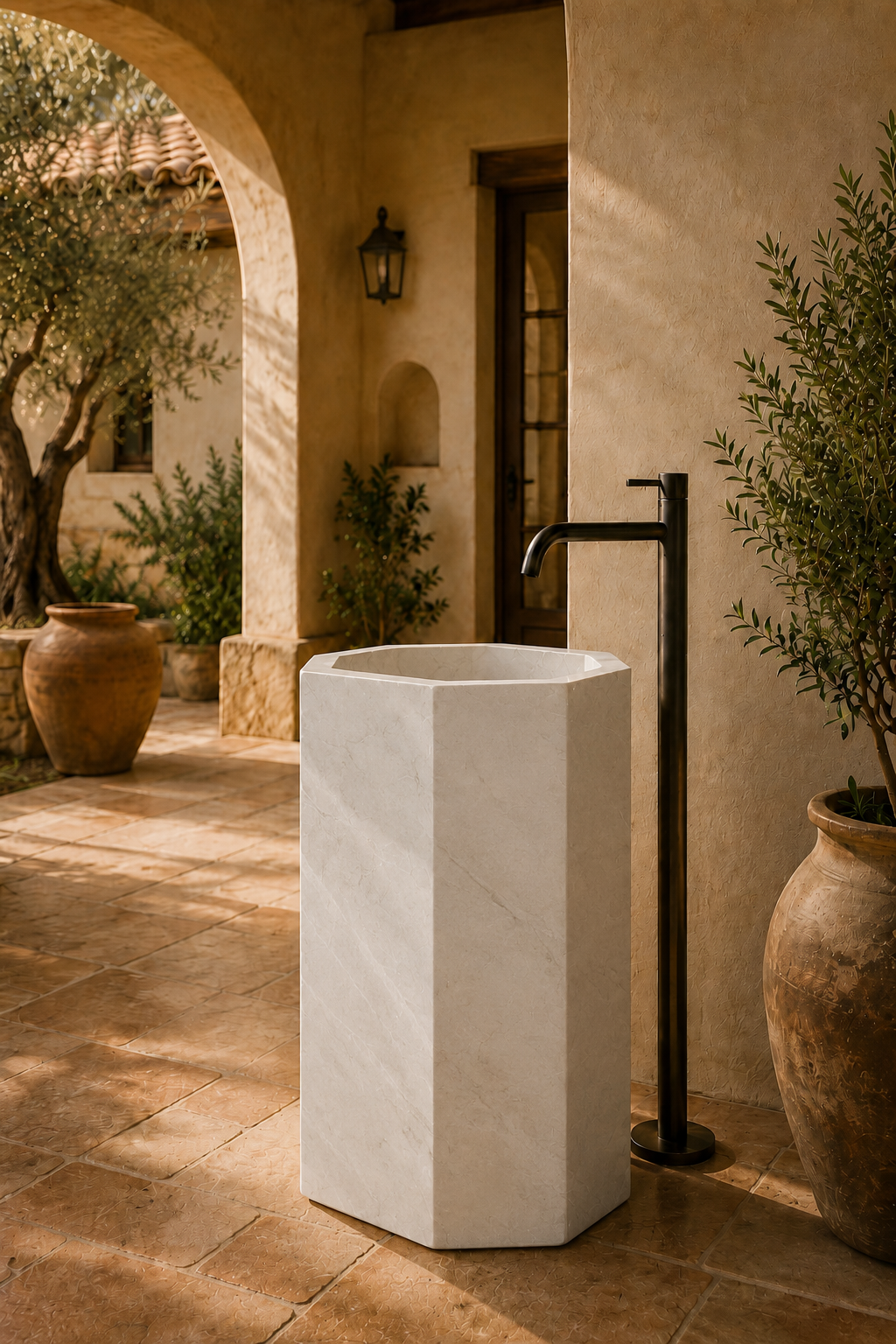 Crema Marfil pedestal
