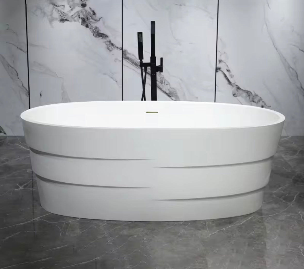 stepped stone resin bath