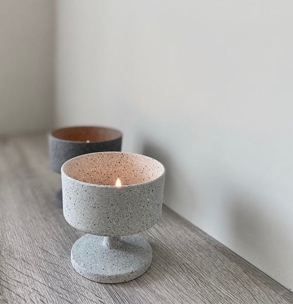 Natural stone candle holder/jar