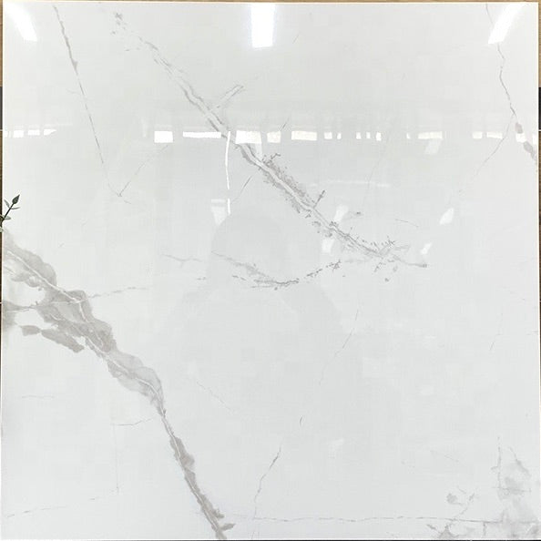 White Gloss Marble Effect Tile