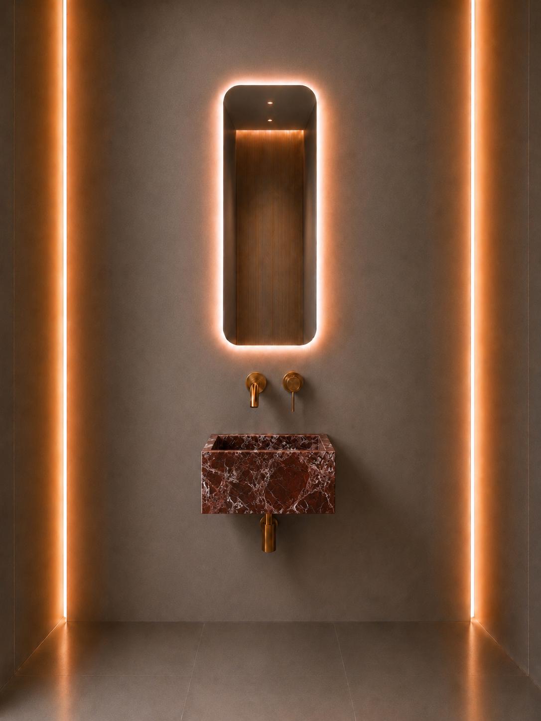 Rossa Levanto Wall Mounted Marble Basin