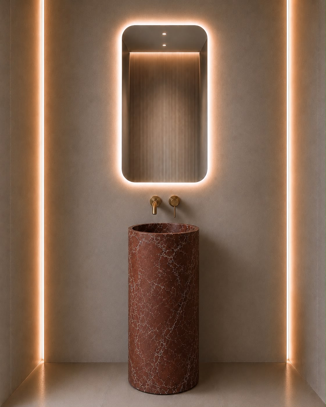 Rosso Levanto Marlbe Pedestal
