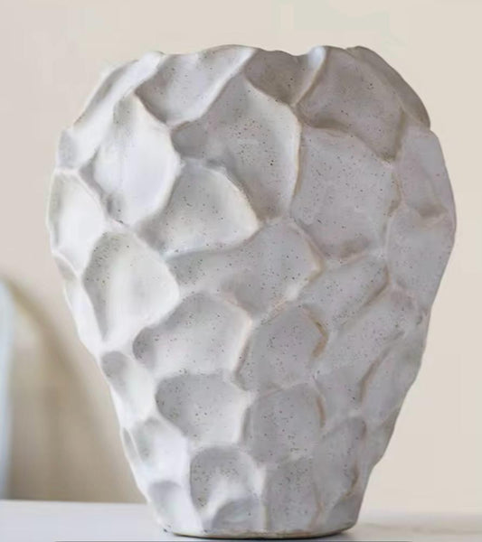 stone styled ceramic vase