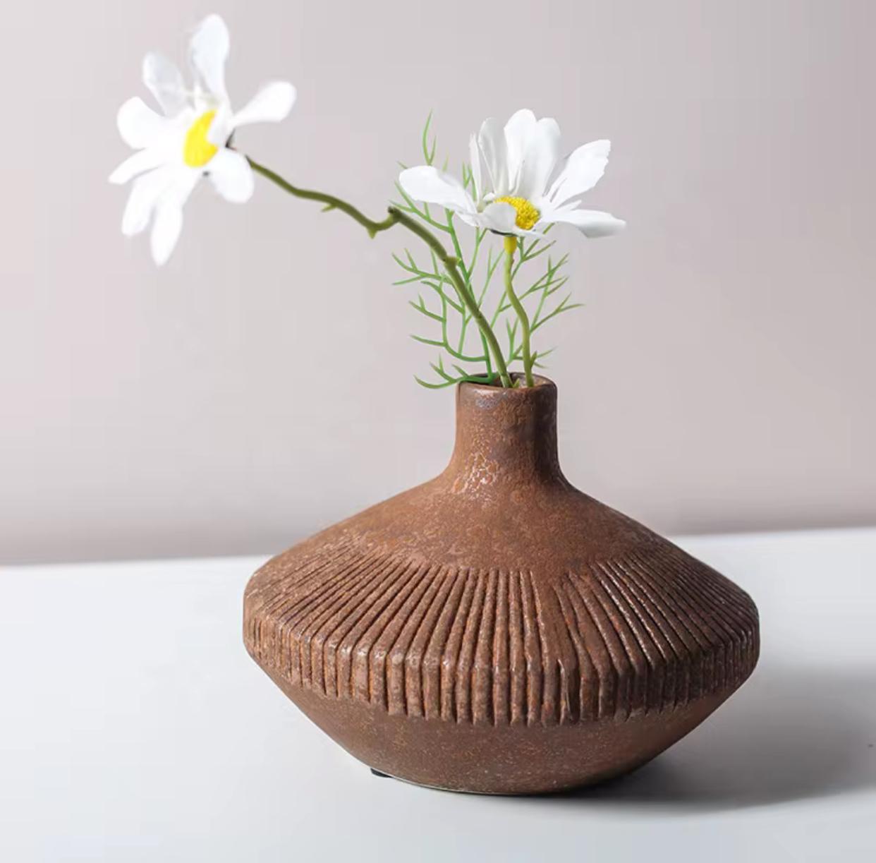 old world style ceramic vase