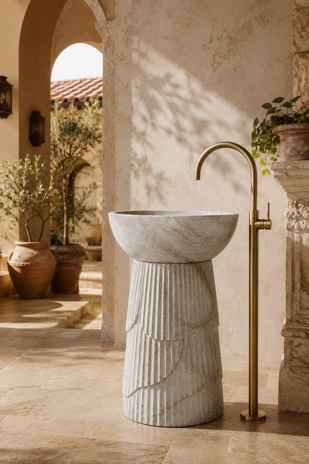 Freestanding Taj Mahal sink 