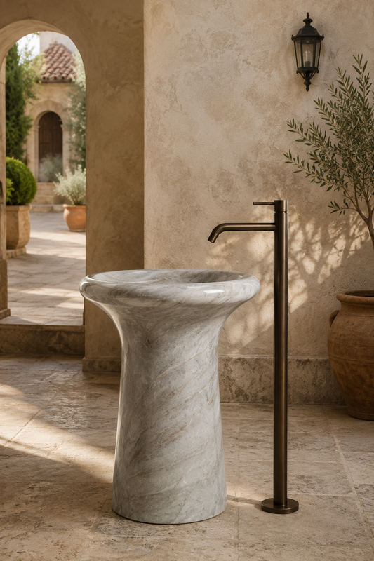 Taj Mahal Stone Pedestal, product view 1