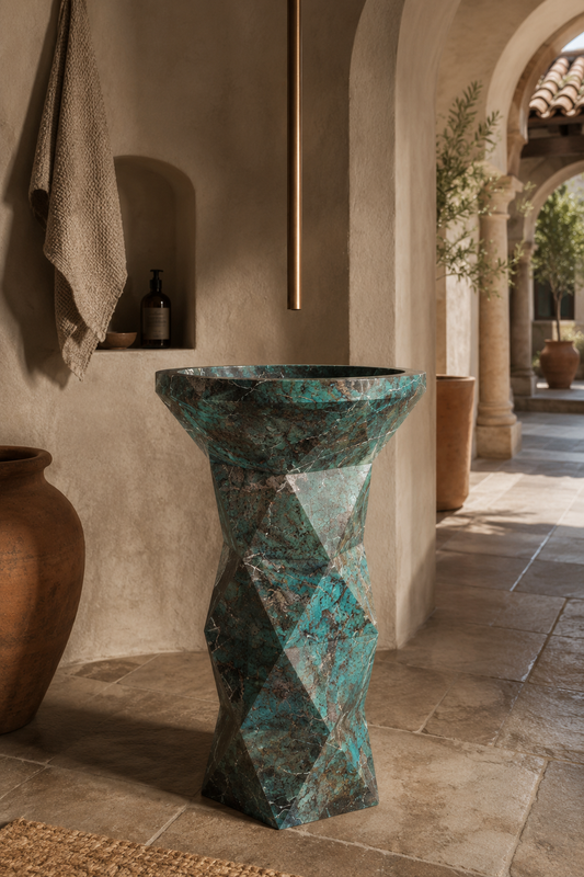 Amazon Green Marble Pedestal, product view 1