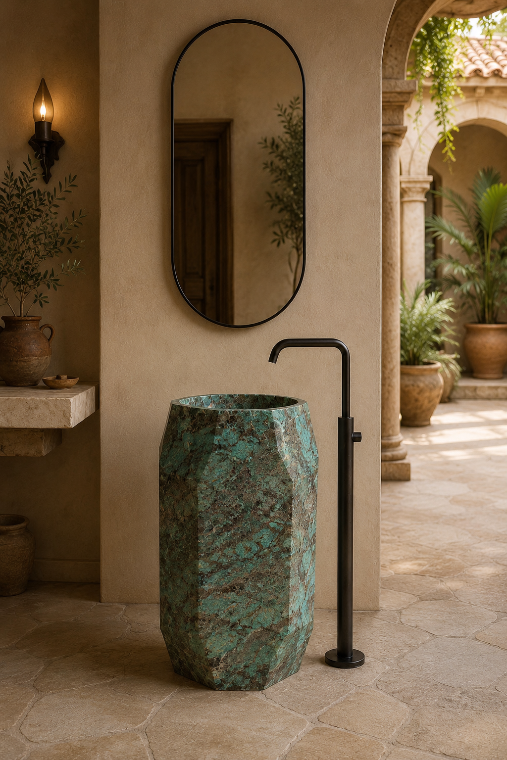 Amazon green marble sink 