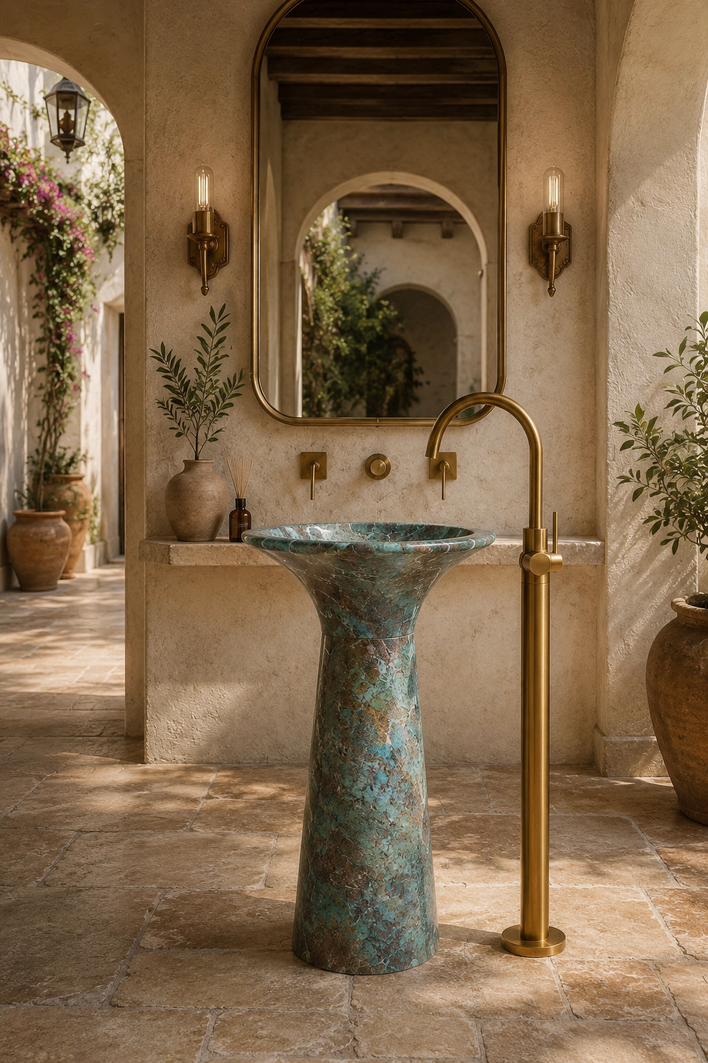 Freestanding Amazon green basin 