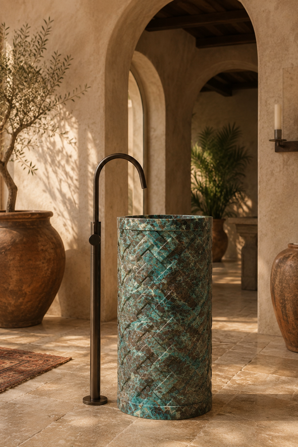 Amazon green marble basin 
