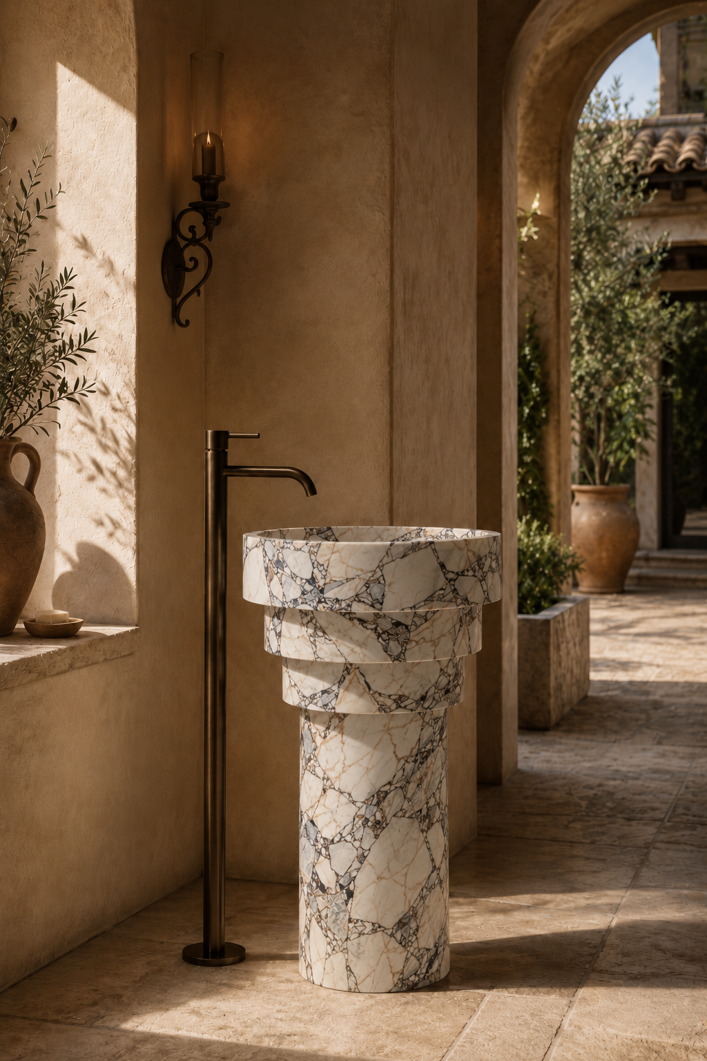 Calacatta blue sink 