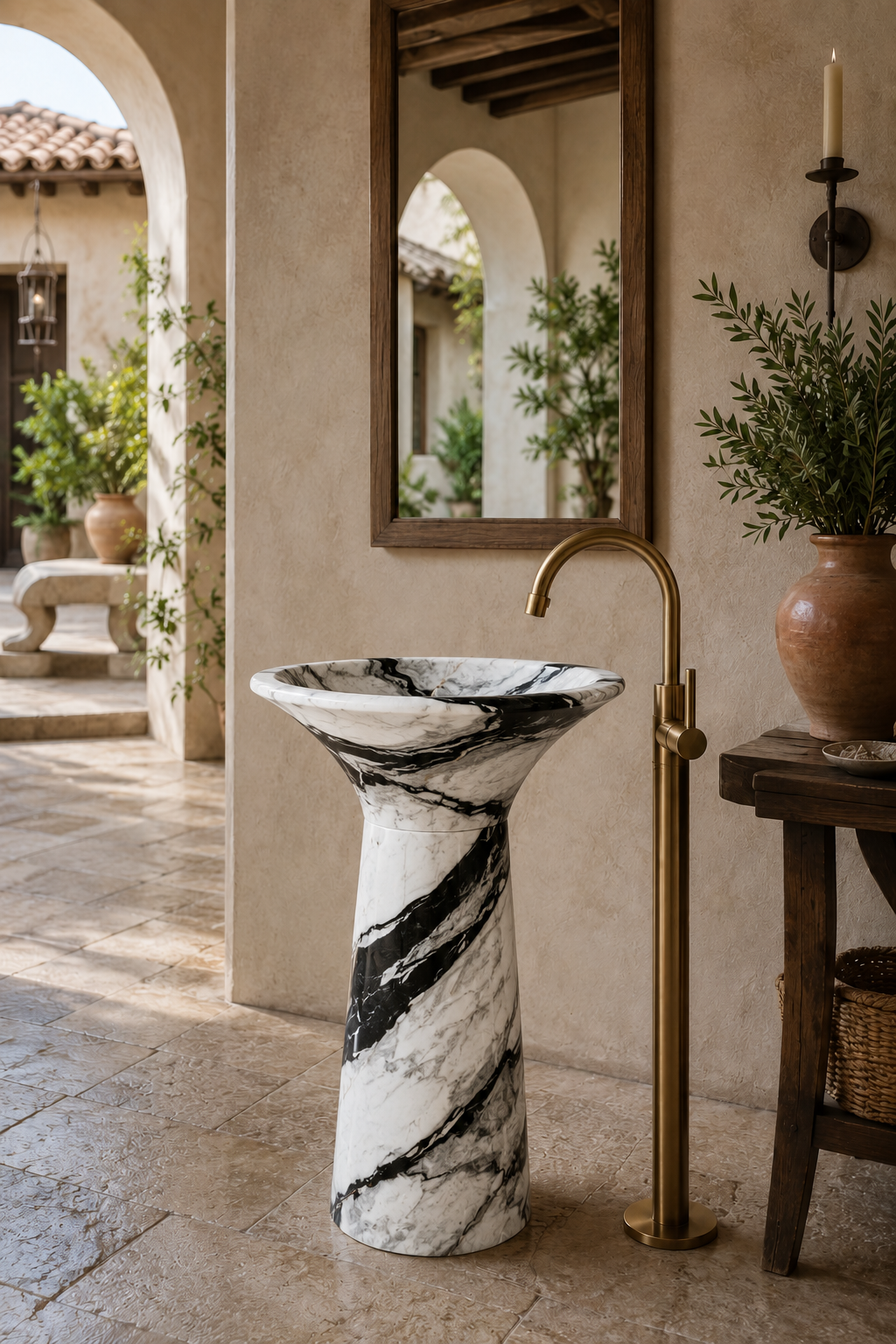 Panda white freestanding basin 