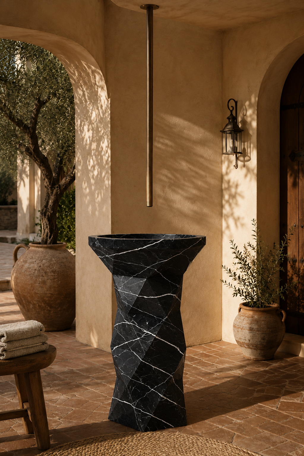 Nero Marquita marble sink 