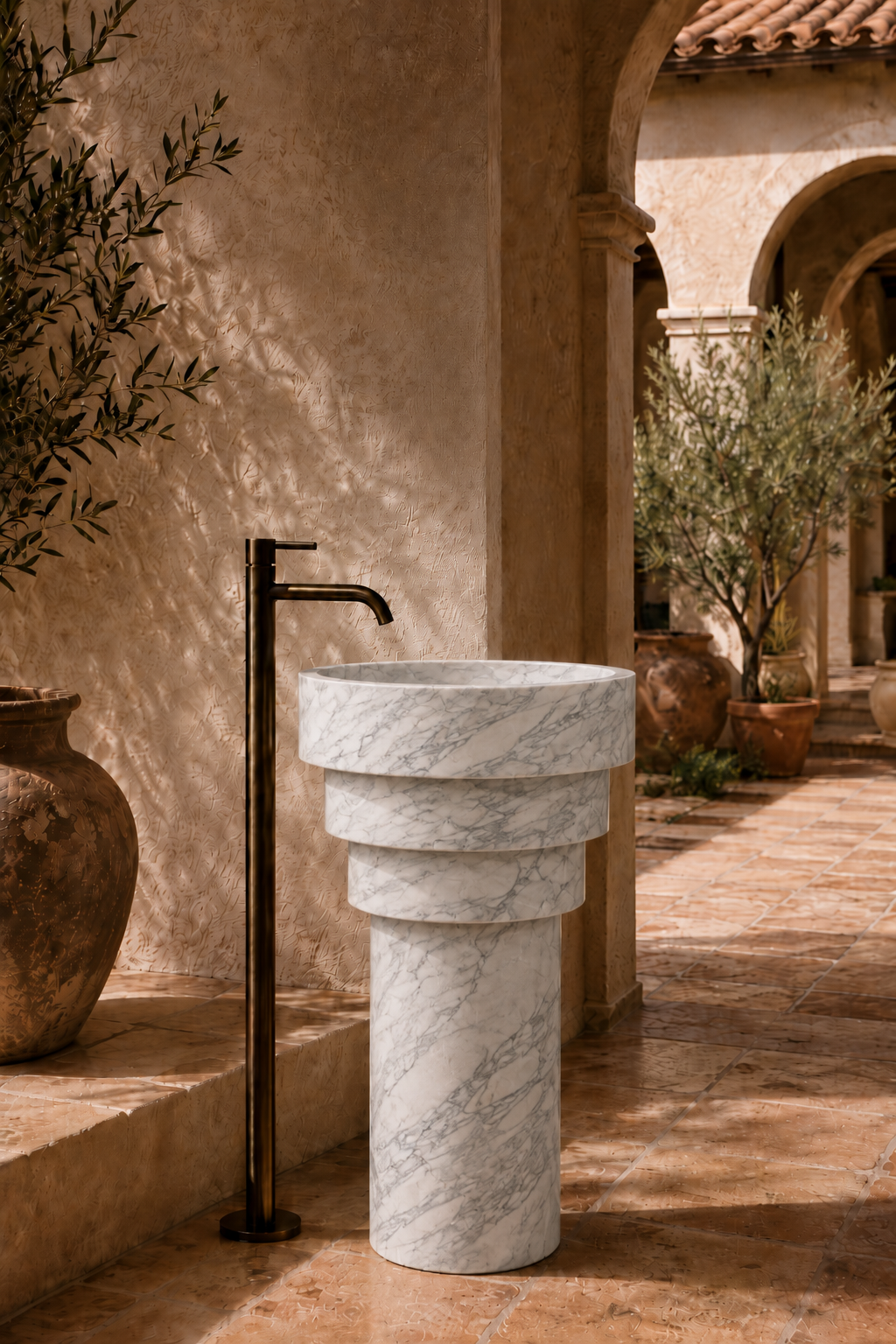 Arabescato Corchia marble sink 