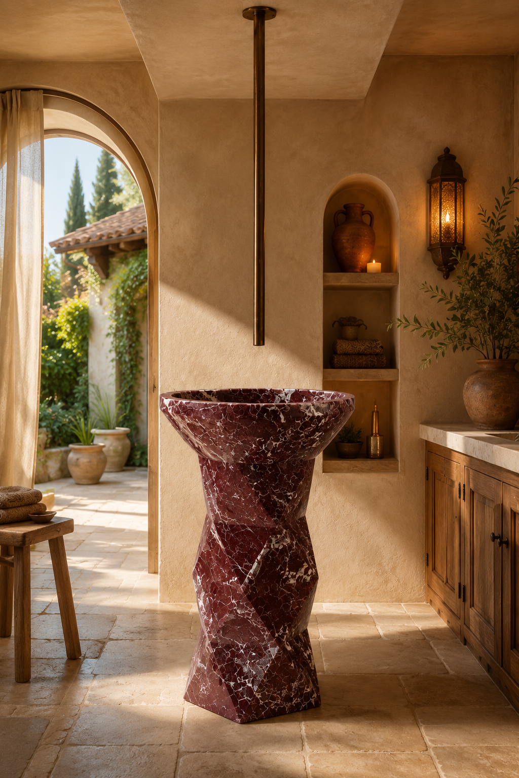 Rosso Levanto sink 
