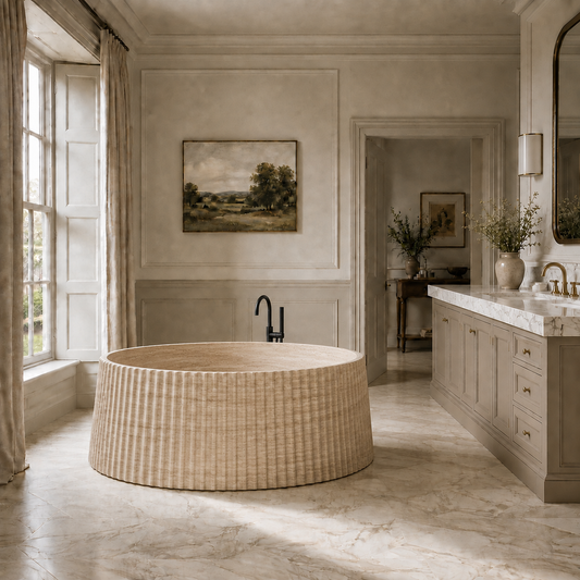 The Manor House Collection | Luxury Freestanding Marble Bathtub – Taj Mahal