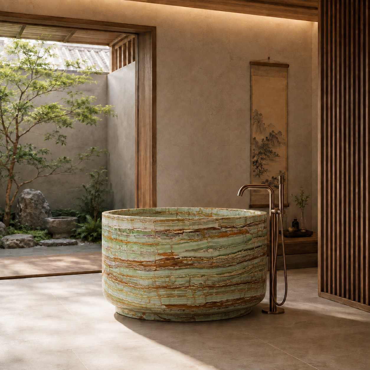 Kanso Collection | Luxury Stone Soaking Bathtub