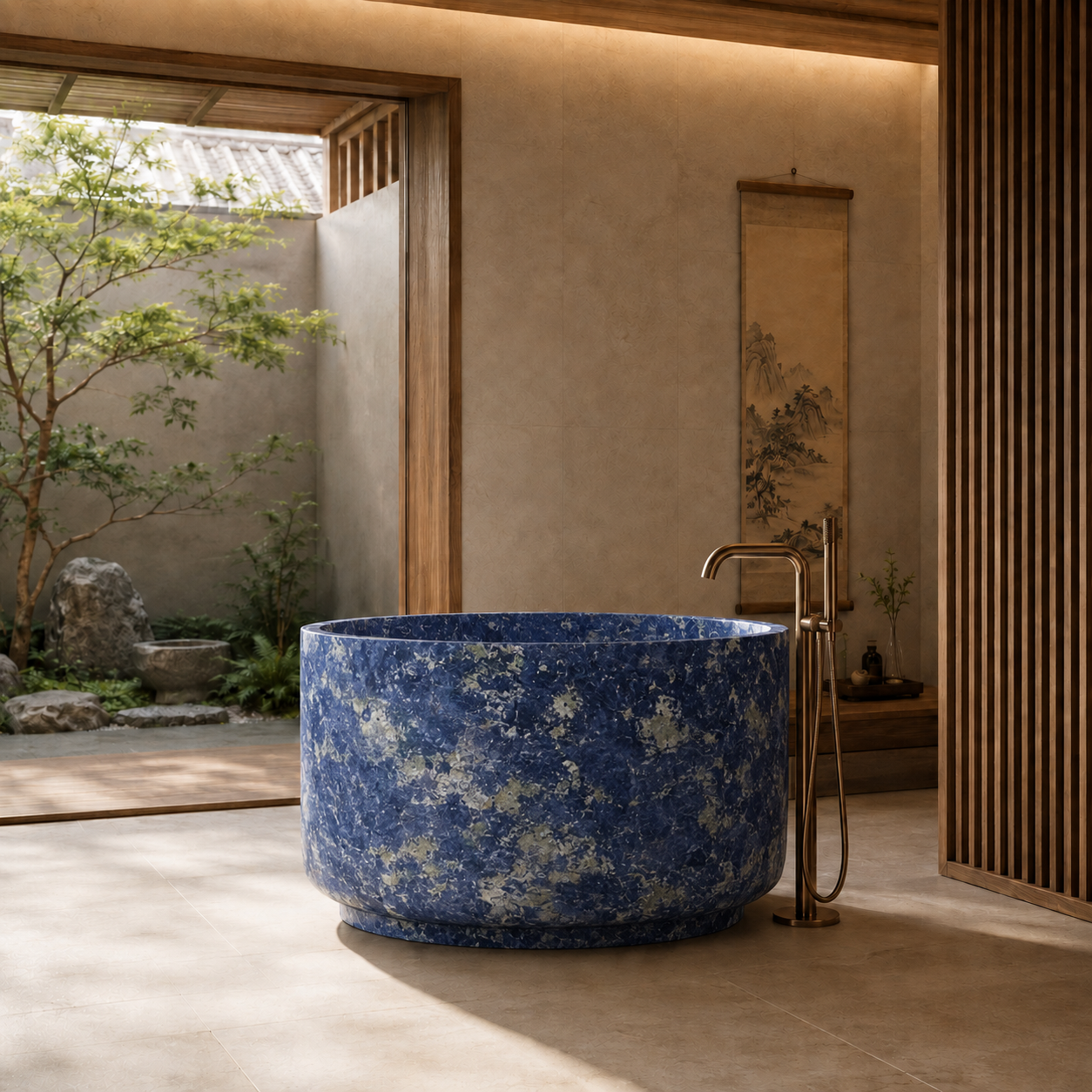 Kanso Collection | Luxury Marble Soaking Bathtub