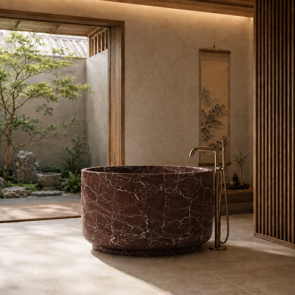 Kanso Collection | Luxury Marble Soaking Bathtub