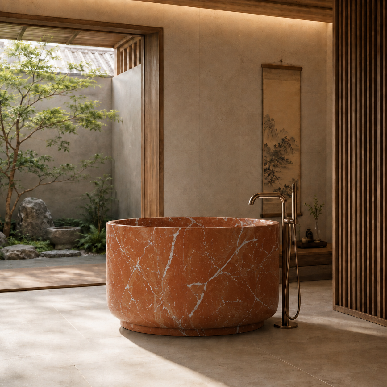 Kanso Collection | Luxury Marble Soaking Bathtub