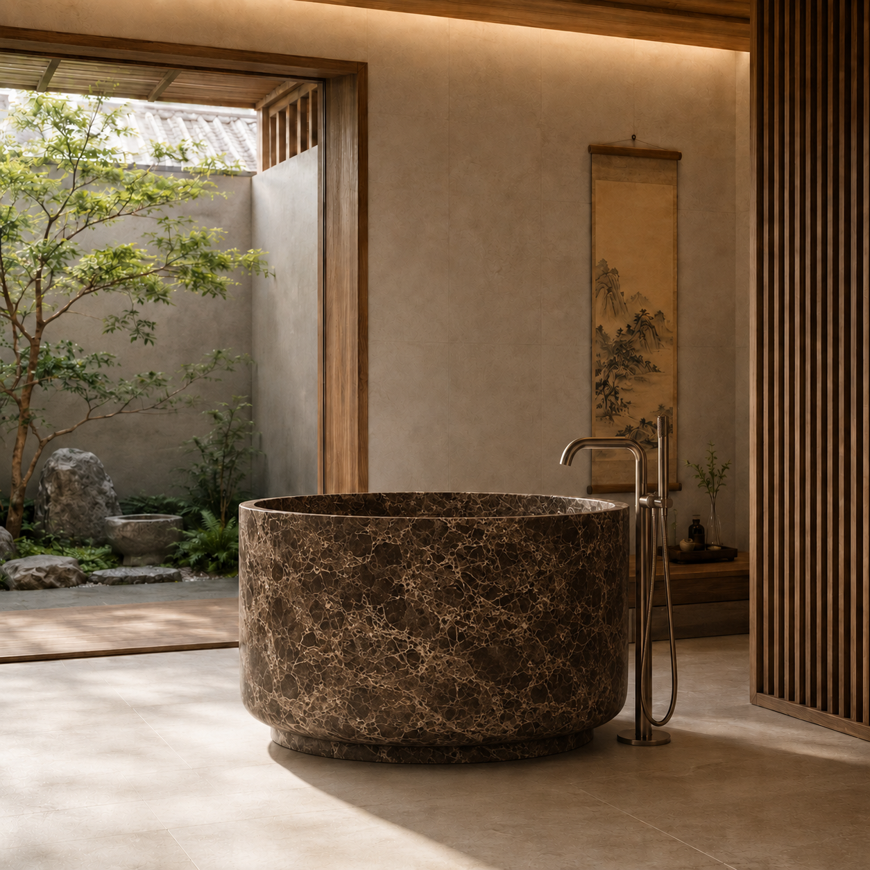 Kanso Collection | Luxury Marble Soaking Bathtub