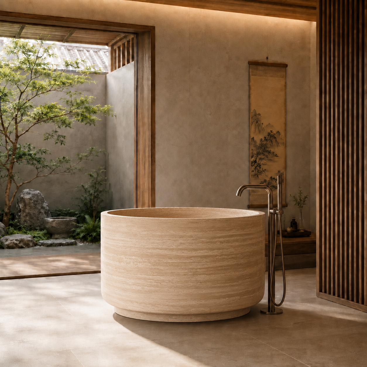 Kanso Collection | Luxury Marble Soaking Bathtub