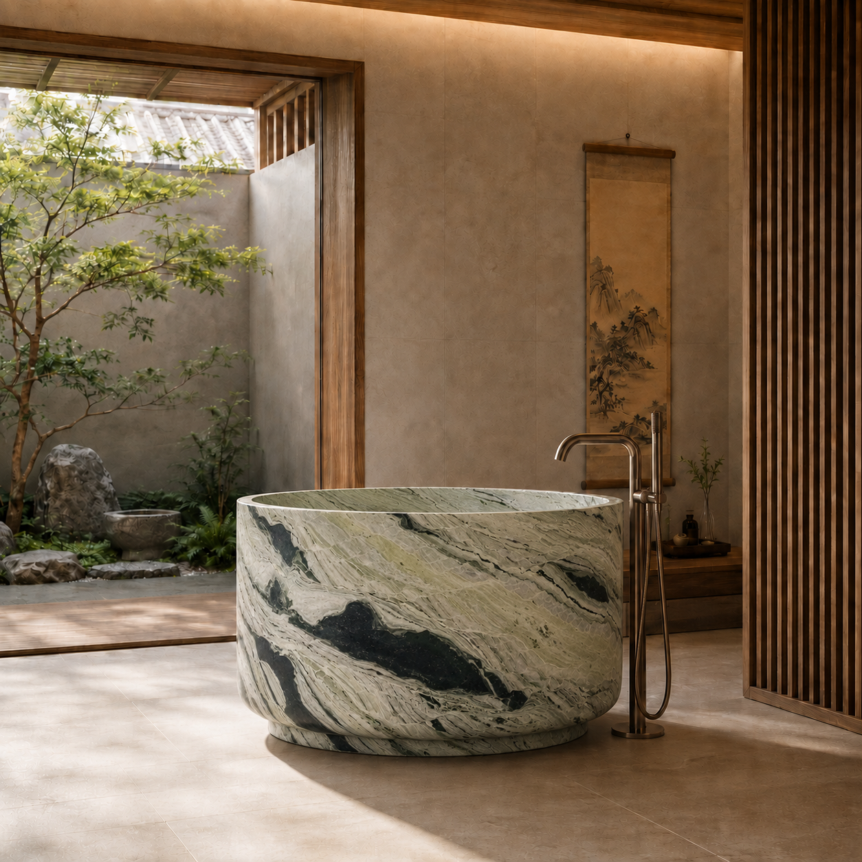 Kanso Collection | Luxury Marble Soaking Bathtub