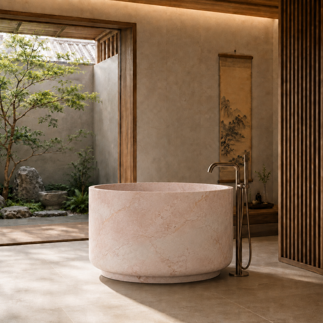 Kanso Collection | Luxury Marble Soaking Bathtub