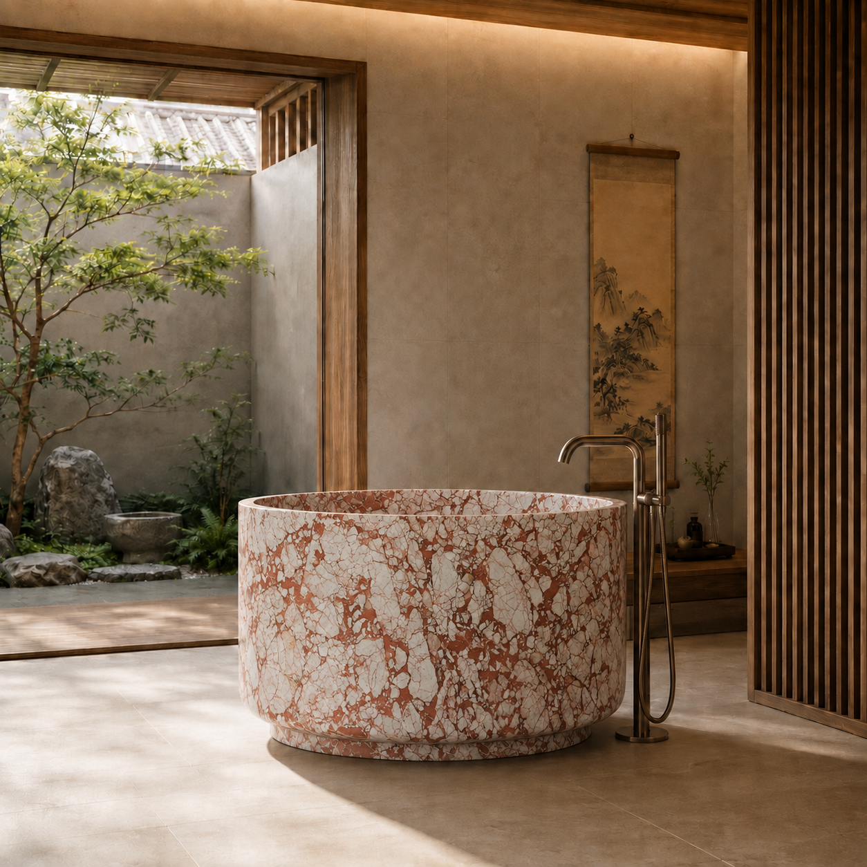 Kanso Collection | Luxury Marble Soaking Bathtub