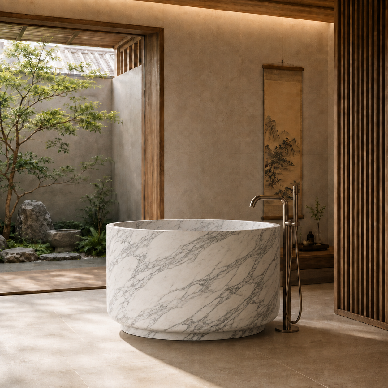 Kanso Collection | Luxury Marble Soaking Bathtub