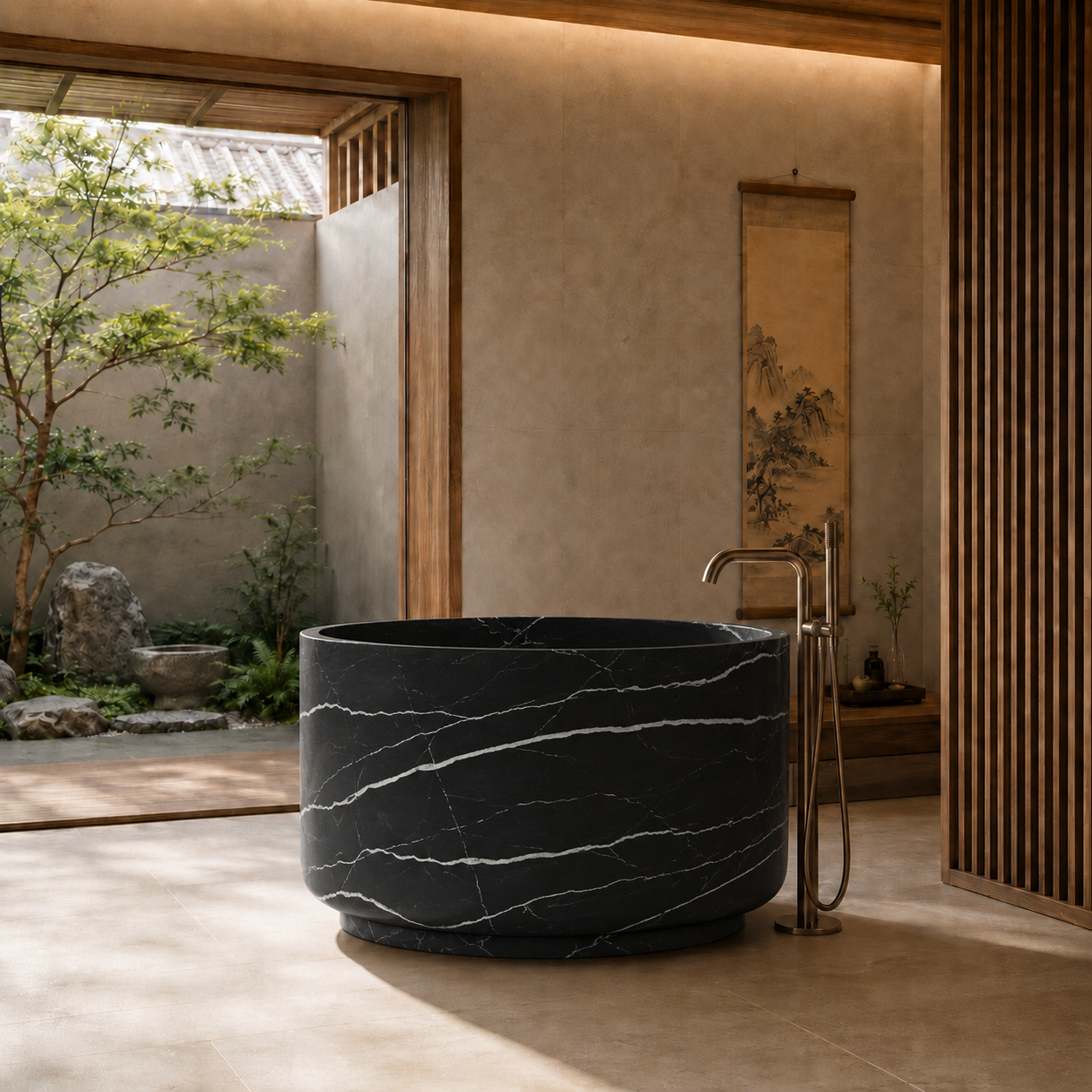 Kanso Collection | Luxury Marble Soaking Bathtub