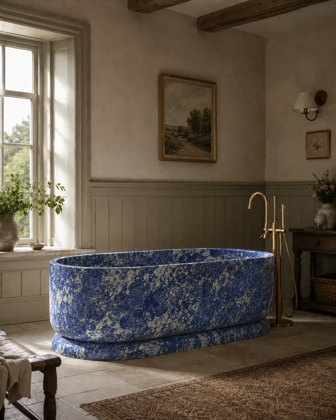 The Cotswold Collection | Freestanding Marble Bathtub