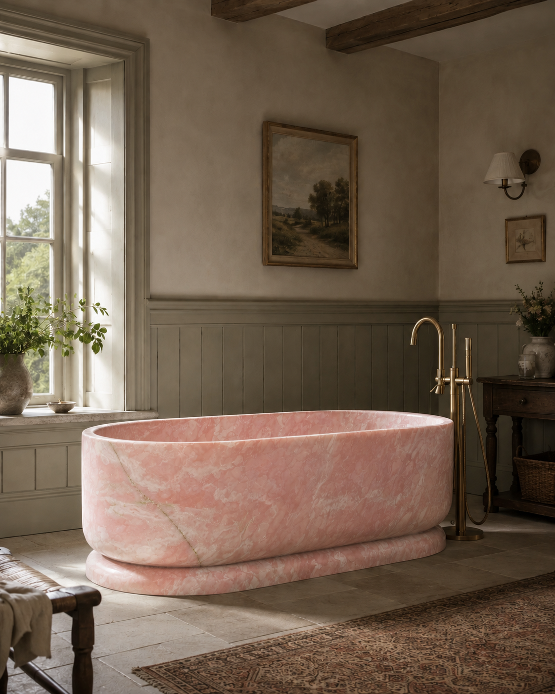 The Cotswold Collection | Freestanding Stone Bathtub