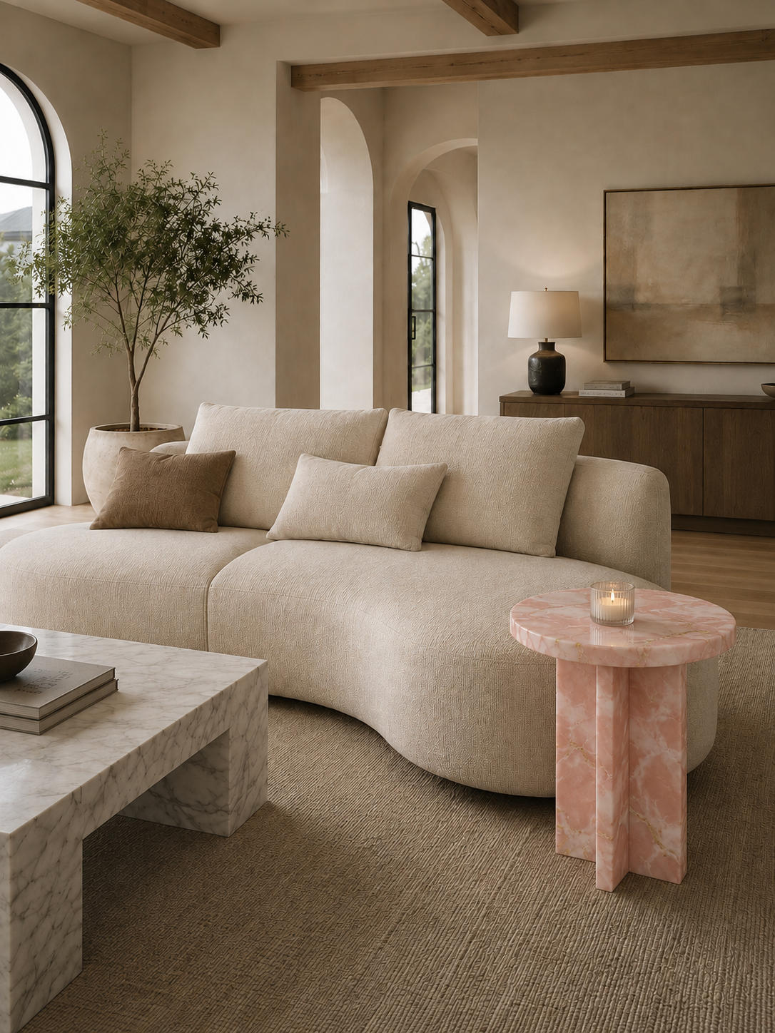 The Arco Collection | Luxury Stone Side Table