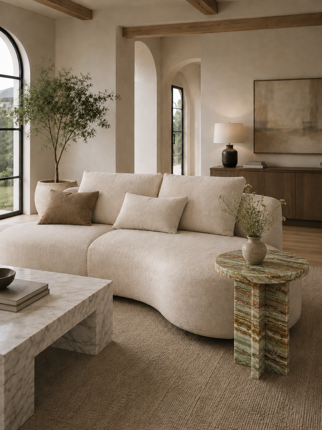 The Arco Collection | Luxury Stone Side Table