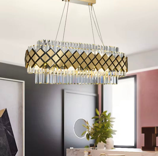 modern black and gold chandelier