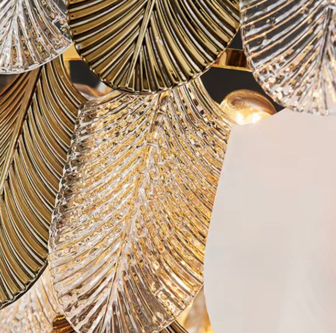 creative leaf style hanging chandelier