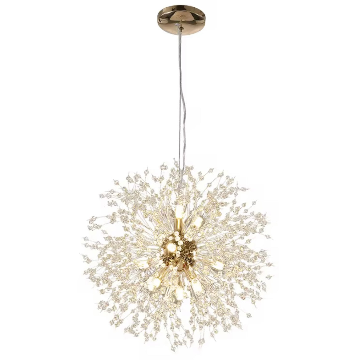 Gold Dandelion Effect chandelier