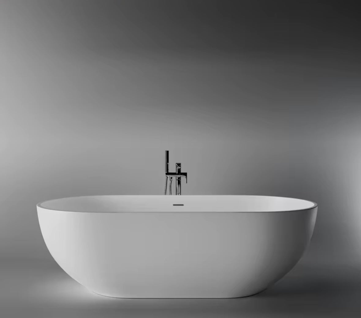 sleek stone resin bathtub