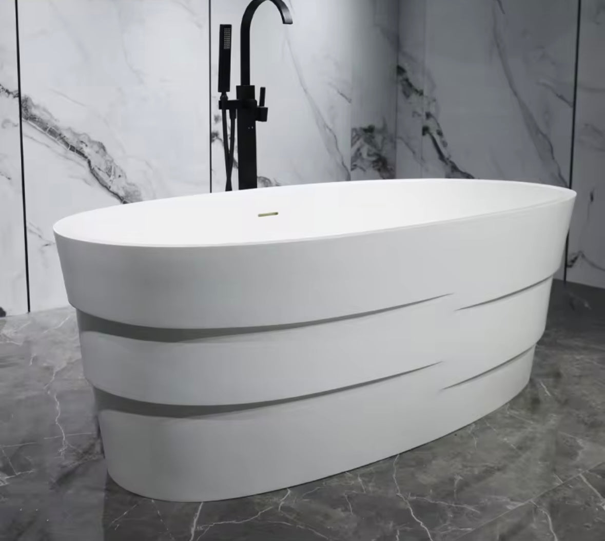 stepped stone resin bath