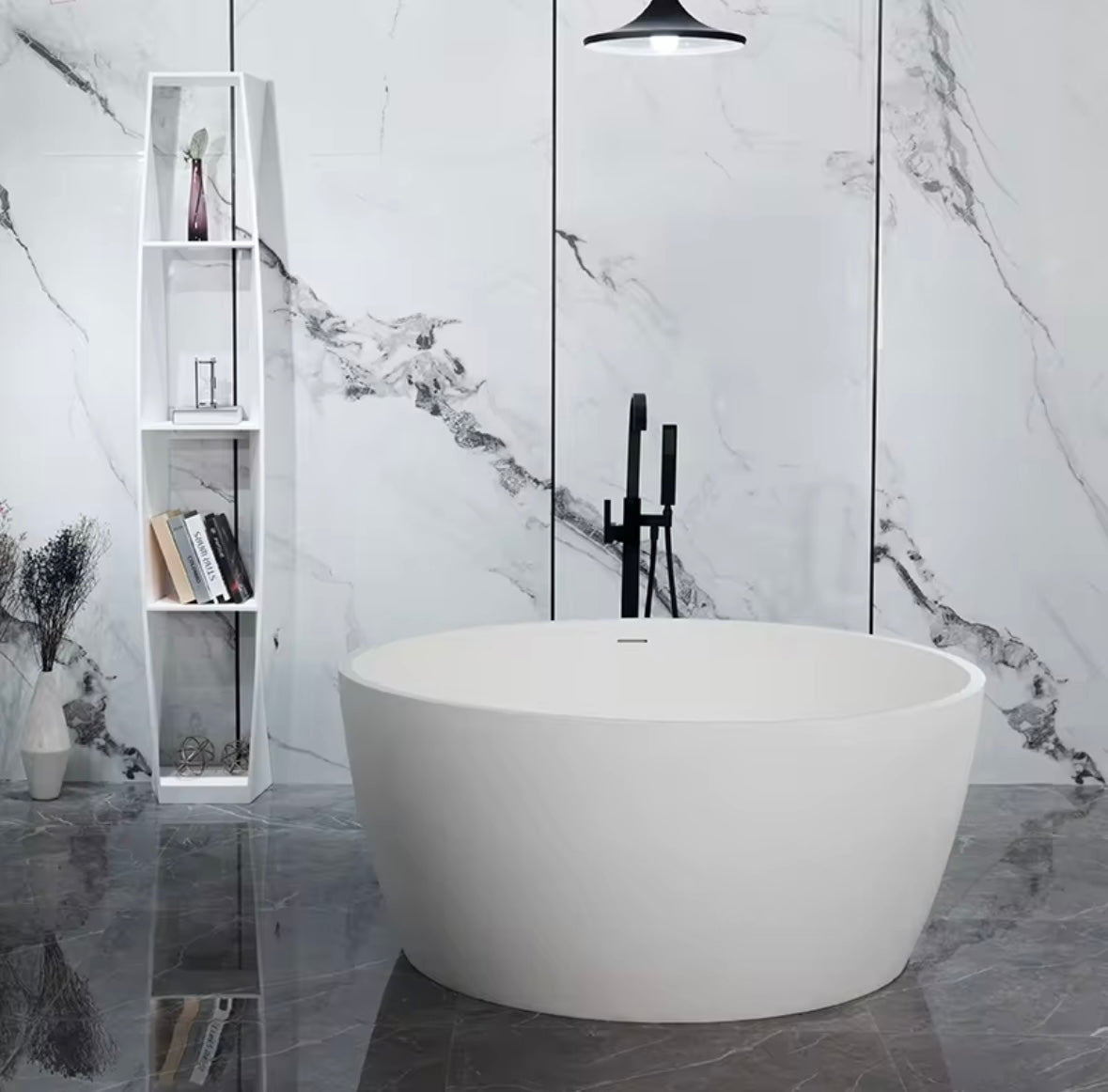 Luna stone resin bathtub