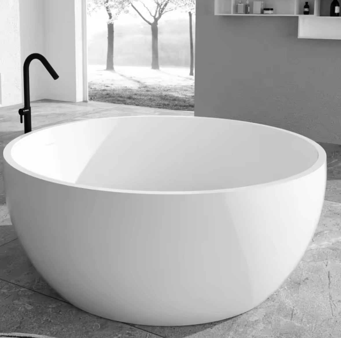 Luna stone resin bathtub