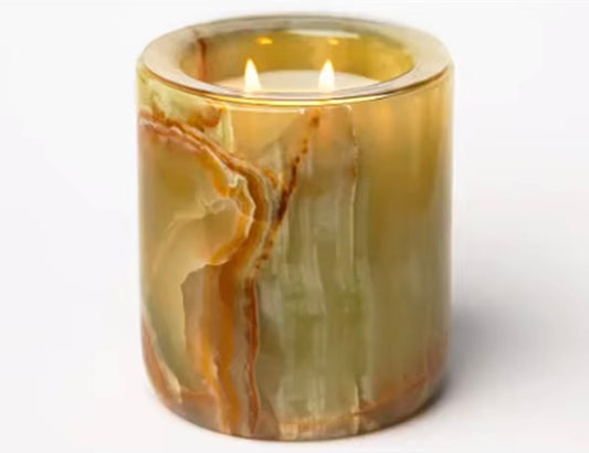 marble ancient green luxury candle holder
