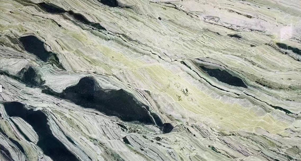 Shangri La Green Wall Mounted Marble Basin – product view 2