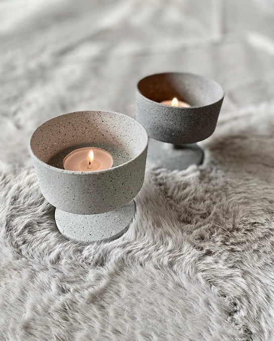 Natural stone candle holder/jar