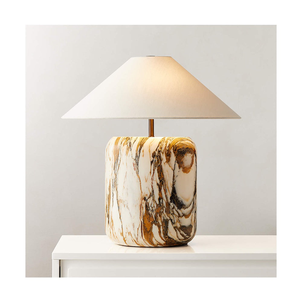 Rounded marble bedside/room lamp