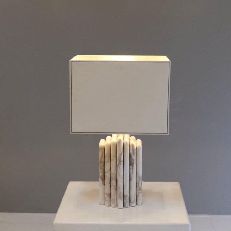 stacked style marble lamp