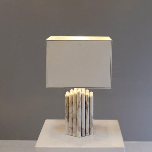 stacked style marble lamp
