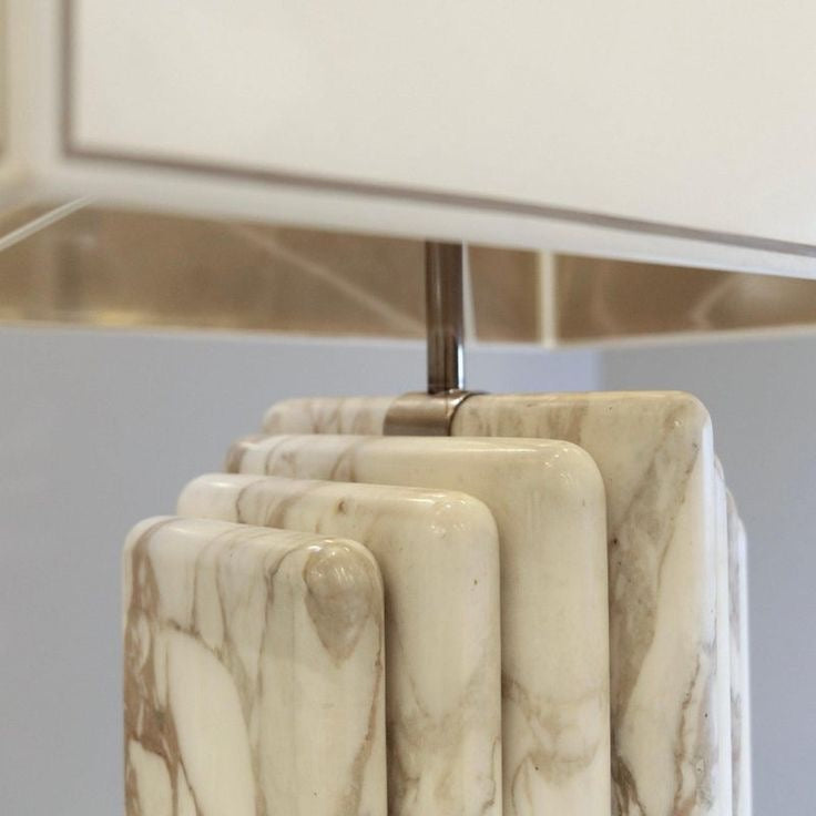 stacked style marble lamp